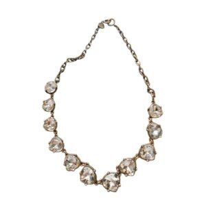 Stella & Dot Bling Chainlink Necklace and NWT J. Crew pierced Earrings